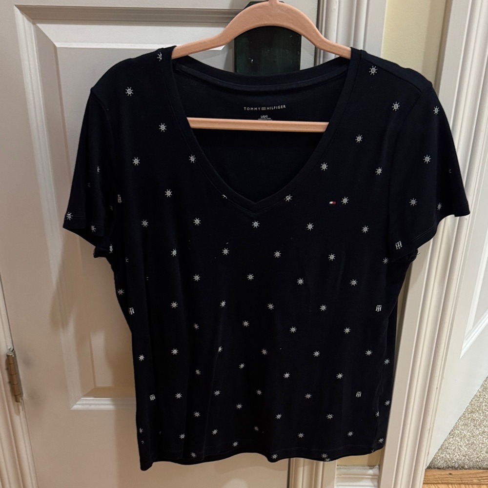 Tommy Hilfiger Black Star Pattern Women's Tee